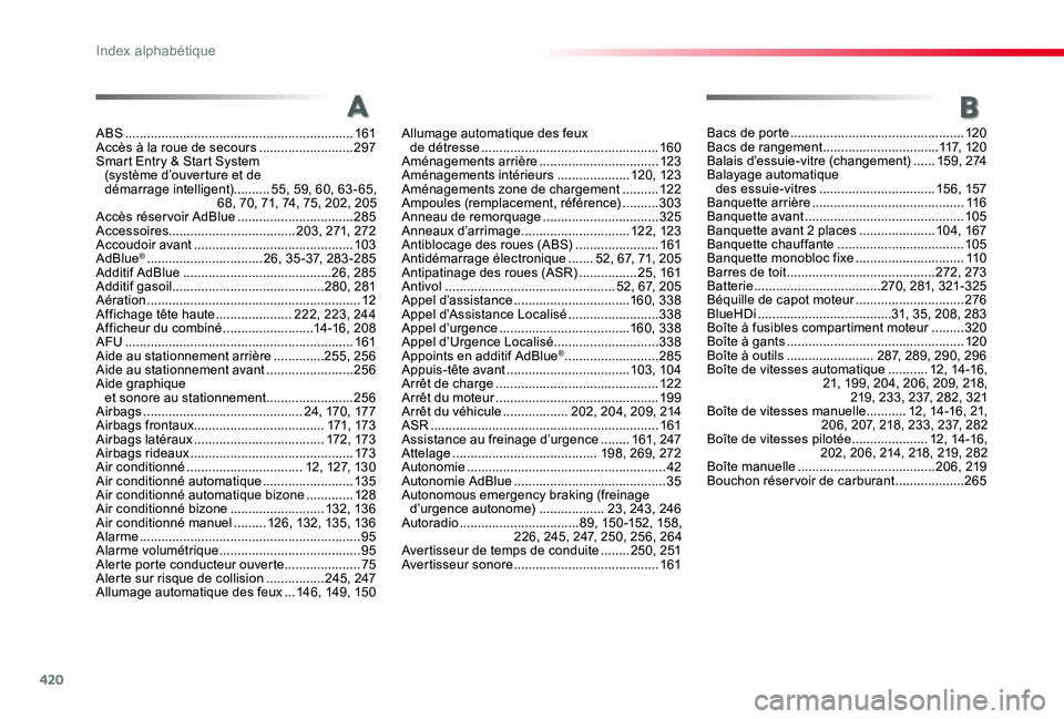 TOYOTA PROACE 2020 Notices Demploi (in French) 420
ABS ...............................................................161Accès à la roue de secours ..........................297Smart Entry & Start System (système d’ouverture et de démarra TOYOTA PROACE 2020 Notices Demploi (in French) 420
ABS ...............................................................161Accès à la roue de secours ..........................297Smart Entry & Start System (système d’ouverture et de démarra