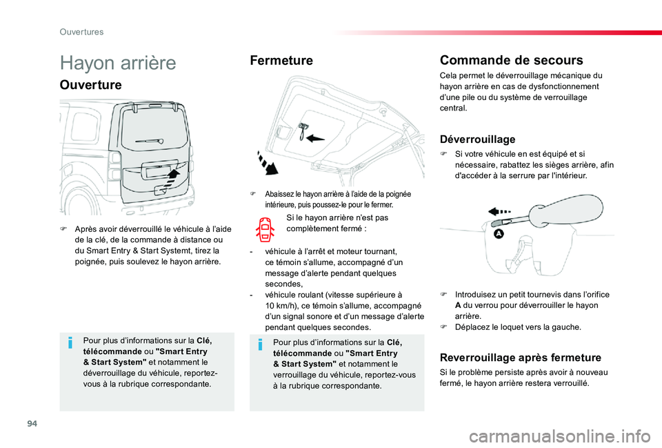 TOYOTA PROACE 2020 Notices Demploi (in French) 94
Pour plus d’informations sur la Clé, télécommande ou "Smar t Entr y & Star t System" et notamment le déverrouillage du véhicule, reportez-
vous à la rubrique correspondante.
Pour pl TOYOTA PROACE 2020 Notices Demploi (in French) 94
Pour plus d’informations sur la Clé, télécommande ou "Smar t Entr y & Star t System" et notamment le déverrouillage du véhicule, reportez-
vous à la rubrique correspondante.
Pour pl