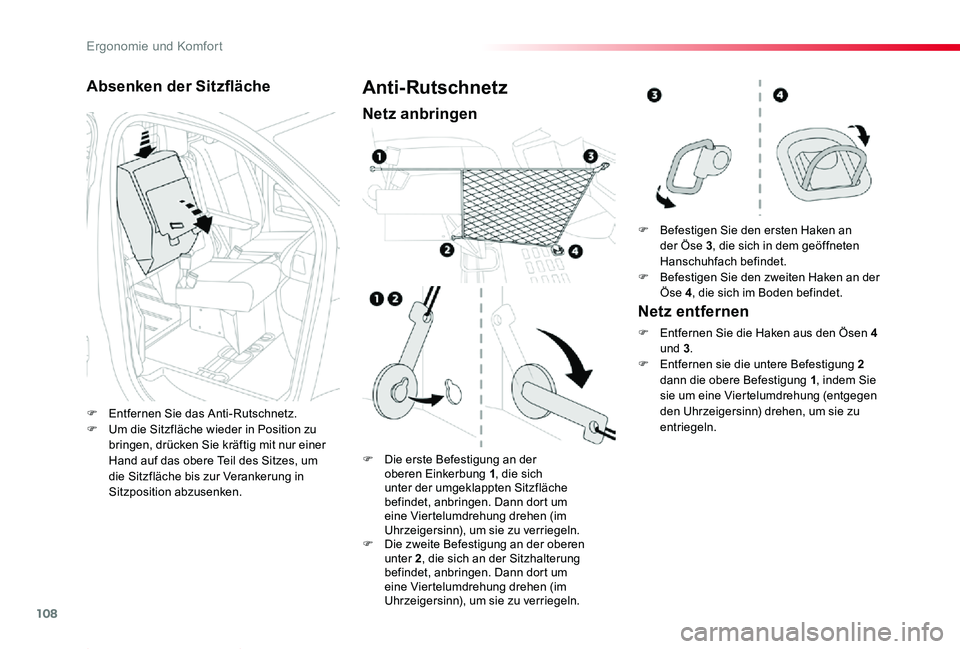 TOYOTA PROACE 2020 Betriebsanleitungen (in German) 108
Proace_de_Chap03_ergonomie-et-confort_ed2019_V02
Absenken der Sitzfläche
F Entfernen Sie das Anti-Rutschnetz.F Um die Sitzfläche wieder in Position zu bringen, drücken Sie kräftig mit nur eine TOYOTA PROACE 2020 Betriebsanleitungen (in German) 108
Proace_de_Chap03_ergonomie-et-confort_ed2019_V02
Absenken der Sitzfläche
F Entfernen Sie das Anti-Rutschnetz.F Um die Sitzfläche wieder in Position zu bringen, drücken Sie kräftig mit nur eine