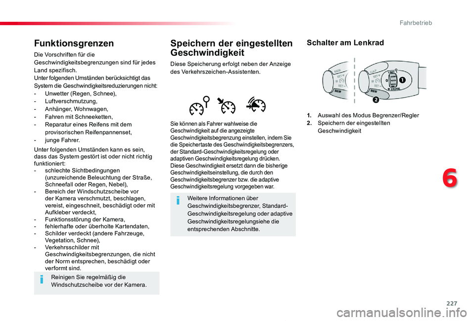 TOYOTA PROACE 2020 Betriebsanleitungen (in German) 227
Proace_de_Chap06_conduite_ed2019_V02
Speichern der eingestellten
Geschwindigkeit
Diese Speicherung er folgt neben der Anzeige des Verkehrszeichen-Assistenten.
Sie können als Fahrer wahlweise die TOYOTA PROACE 2020 Betriebsanleitungen (in German) 227
Proace_de_Chap06_conduite_ed2019_V02
Speichern der eingestellten
Geschwindigkeit
Diese Speicherung er folgt neben der Anzeige des Verkehrszeichen-Assistenten.
Sie können als Fahrer wahlweise die