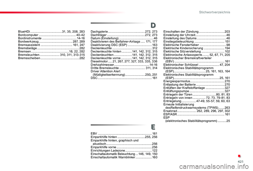 TOYOTA PROACE 2020 Betriebsanleitungen (in German) 421
Proace_de_Chap11_index-alpha_ed2019_V02
BlueHDi .....................................31, 35, 208, 283Bordcomputer ...........................................40-42Bordinstrumente ................ TOYOTA PROACE 2020 Betriebsanleitungen (in German) 421
Proace_de_Chap11_index-alpha_ed2019_V02
BlueHDi .....................................31, 35, 208, 283Bordcomputer ...........................................40-42Bordinstrumente ................