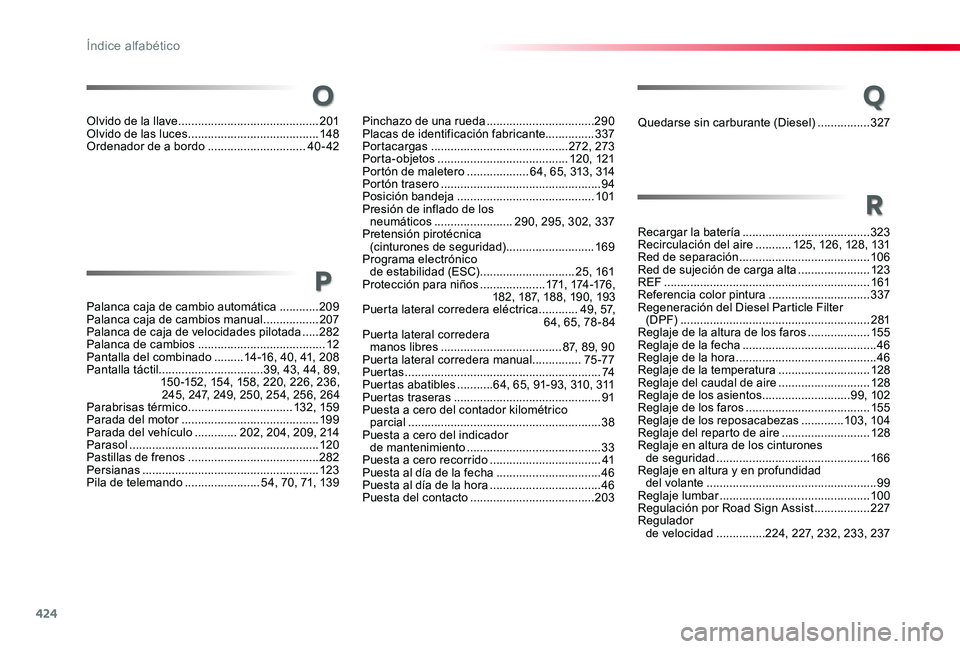 TOYOTA PROACE 2020 Manuale de Empleo (in Spanish) 424
Quedarse sin carburante (Diesel) ................327
Recargar la batería .......................................323Recirculación del aire ...........125, 126, 128, 131Red de separación ........ TOYOTA PROACE 2020 Manuale de Empleo (in Spanish) 424
Quedarse sin carburante (Diesel) ................327
Recargar la batería .......................................323Recirculación del aire ...........125, 126, 128, 131Red de separación ........