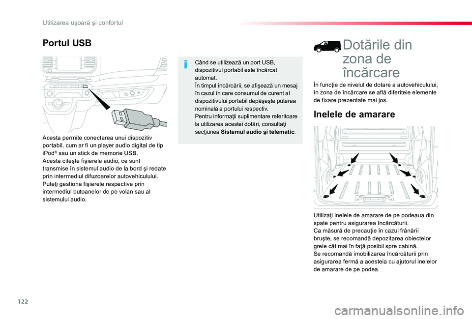 TOYOTA PROACE 2020 Manual de utilizare (in Romanian) 122
Inelele de amarare
Dotările din
zona de
încărcare
Utilizaţi inelele de amarare de pe podeaua din spate pentru asigurarea încărcăturii.Ca măsură de precauţie în cazul frânării bruşt TOYOTA PROACE 2020 Manual de utilizare (in Romanian) 122
Inelele de amarare
Dotările din
zona de
încărcare
Utilizaţi inelele de amarare de pe podeaua din spate pentru asigurarea încărcăturii.Ca măsură de precauţie în cazul frânării bruşt