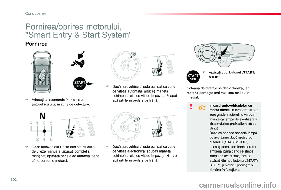 TOYOTA PROACE 2020 Manual de utilizare (in Romanian) 202
În cazul autovehiculelor cu motor diesel, la temperaturi sub zero grade, motorul nu va porni înainte ca lampa de avertizare a sistemului de preîncălzire să se stingă.
Dacă se aprinde aceast TOYOTA PROACE 2020 Manual de utilizare (in Romanian) 202
În cazul autovehiculelor cu motor diesel, la temperaturi sub zero grade, motorul nu va porni înainte ca lampa de avertizare a sistemului de preîncălzire să se stingă.
Dacă se aprinde aceast