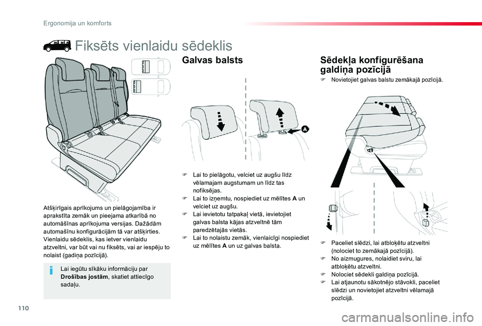 TOYOTA PROACE 2020 Lietošanas Instrukcija (in Latvian) 110
Proace_lv_Chap03_ergonomie-et-confort_ed01-2019
Fiksēts vienlaidu sēdeklis
F Lai to pielāgotu, velciet uz augšu līdz vēlamajam augstumam un līdz tas nofiksējas.F Lai to izņemtu, nospiedie TOYOTA PROACE 2020 Lietošanas Instrukcija (in Latvian) 110
Proace_lv_Chap03_ergonomie-et-confort_ed01-2019
Fiksēts vienlaidu sēdeklis
F Lai to pielāgotu, velciet uz augšu līdz vēlamajam augstumam un līdz tas nofiksējas.F Lai to izņemtu, nospiedie