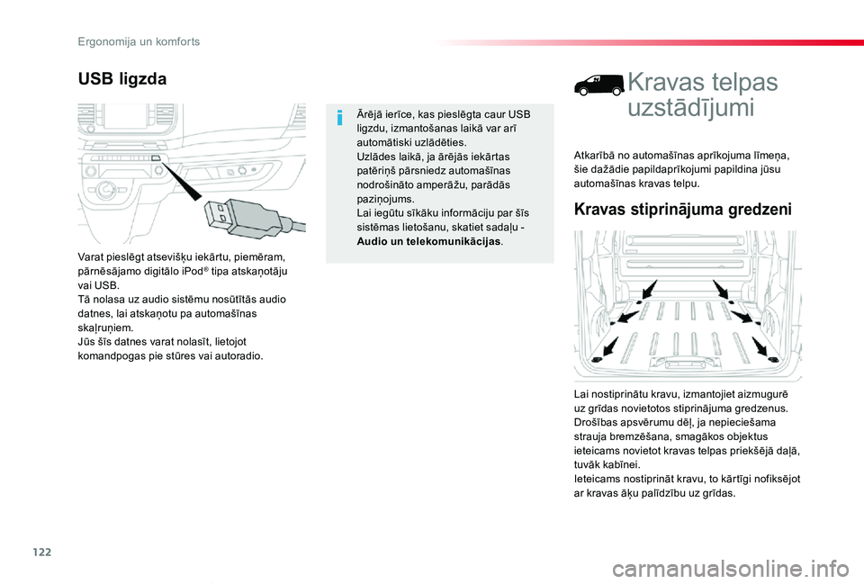 TOYOTA PROACE 2020 Lietošanas Instrukcija (in Latvian) 122
Proace_lv_Chap03_ergonomie-et-confort_ed01-2019
Kravas stiprinājuma gredzeni
Kravas telpas
uzstādījumi
Lai nostiprinātu kravu, izmantojiet aizmugurē uz grīdas novietotos stiprinājuma gredz TOYOTA PROACE 2020 Lietošanas Instrukcija (in Latvian) 122
Proace_lv_Chap03_ergonomie-et-confort_ed01-2019
Kravas stiprinājuma gredzeni
Kravas telpas
uzstādījumi
Lai nostiprinātu kravu, izmantojiet aizmugurē uz grīdas novietotos stiprinājuma gredz