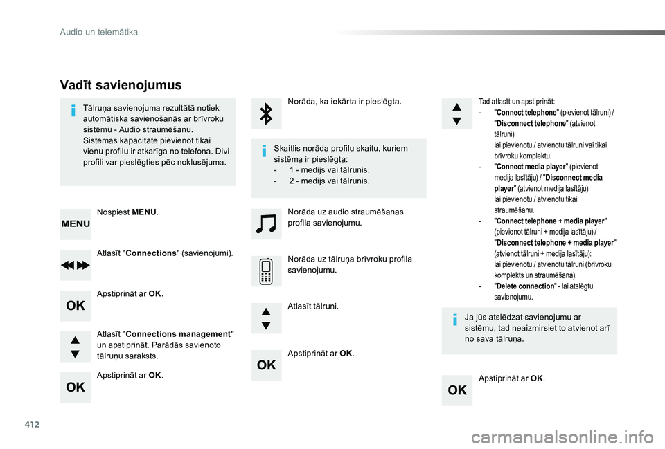 TOYOTA PROACE 2020 Lietošanas Instrukcija (in Latvian) 412
Proace_lv_Chap10d_RD6_ed01-2019
Apstiprināt ar OK.
Apstiprināt ar OK.
Apstiprināt ar OK.
Apstiprināt ar OK.
Tālruņa savienojuma rezultātā notiek automātiska savienošanās ar brīvroku si TOYOTA PROACE 2020 Lietošanas Instrukcija (in Latvian) 412
Proace_lv_Chap10d_RD6_ed01-2019
Apstiprināt ar OK.
Apstiprināt ar OK.
Apstiprināt ar OK.
Apstiprināt ar OK.
Tālruņa savienojuma rezultātā notiek automātiska savienošanās ar brīvroku si