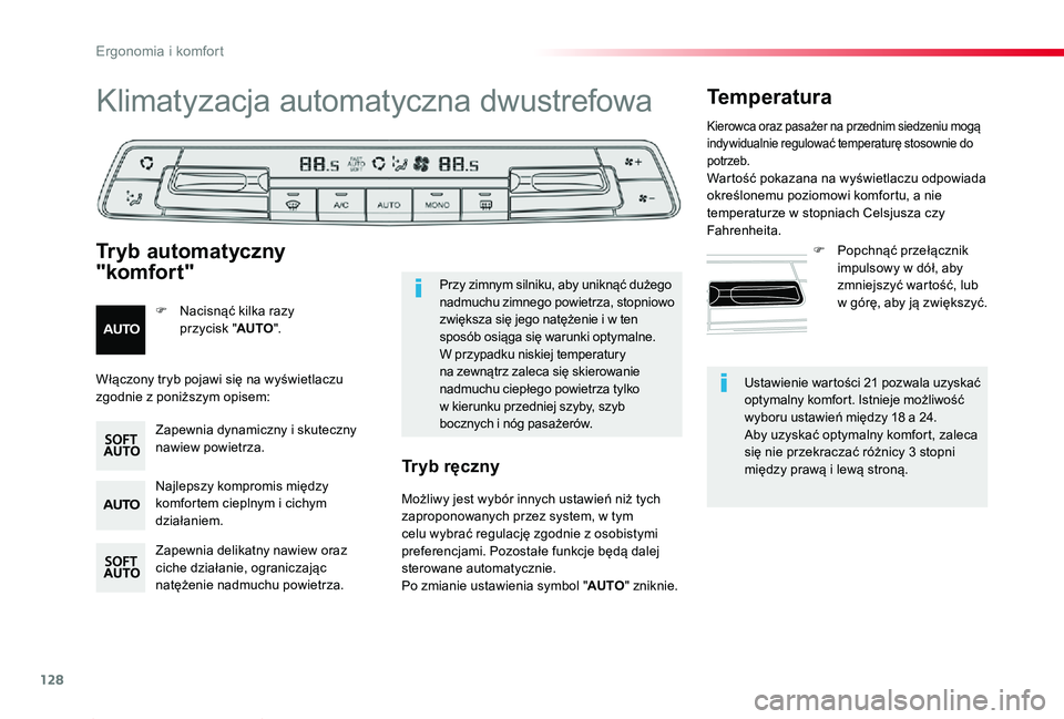 TOYOTA PROACE 2020 Instrukcja obsługi (in Polish) 128
Proace_pl_Chap03_ergonomie-et-confort_ed01-2019
Ustawienie wartości 21 pozwala uzyskać optymalny komfort. Istnieje możliwość wyboru ustawień między 18 a 24.Aby uzyskać optymalny komfort, z TOYOTA PROACE 2020 Instrukcja obsługi (in Polish) 128
Proace_pl_Chap03_ergonomie-et-confort_ed01-2019
Ustawienie wartości 21 pozwala uzyskać optymalny komfort. Istnieje możliwość wyboru ustawień między 18 a 24.Aby uzyskać optymalny komfort, z