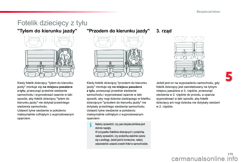 TOYOTA PROACE 2020 Instrukcja obsługi (in Polish) 175
Proace_pl_Chap05_securite_ed01-2019
Fotelik dziecięcy z tyłu
"Tyłem do kierunku jazdy"
Kiedy fotelik dziecięcy "tyłem do kierunku jazdy" montuje się na miejscu pasażera z ty TOYOTA PROACE 2020 Instrukcja obsługi (in Polish) 175
Proace_pl_Chap05_securite_ed01-2019
Fotelik dziecięcy z tyłu
"Tyłem do kierunku jazdy"
Kiedy fotelik dziecięcy "tyłem do kierunku jazdy" montuje się na miejscu pasażera z ty