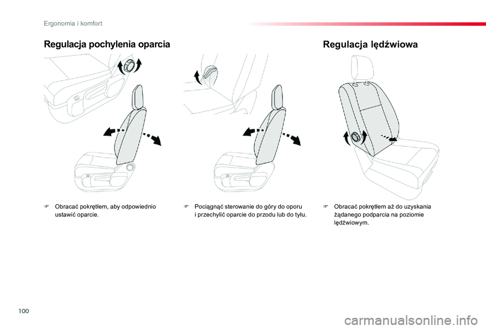 TOYOTA PROACE 2020 Instrukcja obsługi (in Polish) 100
Proace_pl_Chap03_ergonomie-et-confort_ed01-2019
F Obracać pokrętłem, aby odpowiednio ustawić oparcie.
Regulacja pochylenia oparcia
F Obracać pokrętłem aż do uzyskania żądanego podparcia TOYOTA PROACE 2020 Instrukcja obsługi (in Polish) 100
Proace_pl_Chap03_ergonomie-et-confort_ed01-2019
F Obracać pokrętłem, aby odpowiednio ustawić oparcie.
Regulacja pochylenia oparcia
F Obracać pokrętłem aż do uzyskania żądanego podparcia