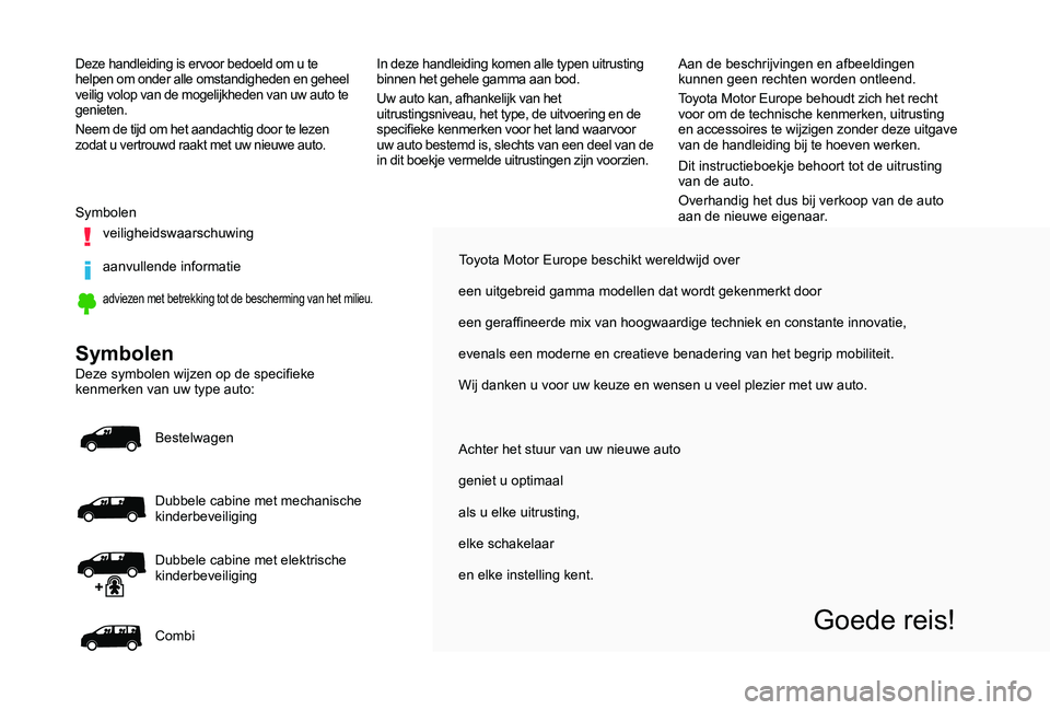 TOYOTA PROACE 2020  Instructieboekje (in Dutch) 