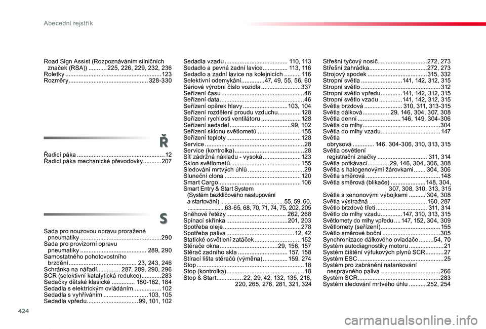 TOYOTA PROACE 2020  Návod na použití (in Czech) 424
Proace_cs_Chap11_index-alpha_ed2019_V02
Řadicí páka .....................................................12Řadicí páka mechanické převodovky ...........207
Sada pro nouzovou opravu proraž