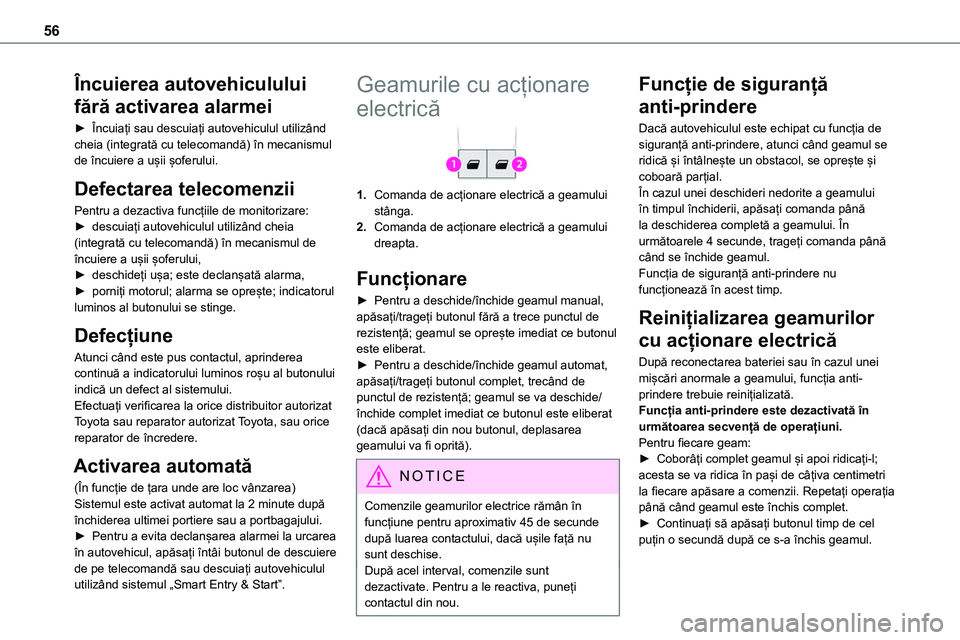 TOYOTA PROACE 2022 Manual de utilizare (in Romanian) 56
Încuierea autovehiculului
fără activarea alarmei
► Încuiați sau descuiați autovehiculul utilizând cheia (integrată cu telecomandă) în mecanismul de încuiere a ușii șoferului.
Defect TOYOTA PROACE 2022 Manual de utilizare (in Romanian) 56
Încuierea autovehiculului
fără activarea alarmei
► Încuiați sau descuiați autovehiculul utilizând cheia (integrată cu telecomandă) în mecanismul de încuiere a ușii șoferului.
Defect