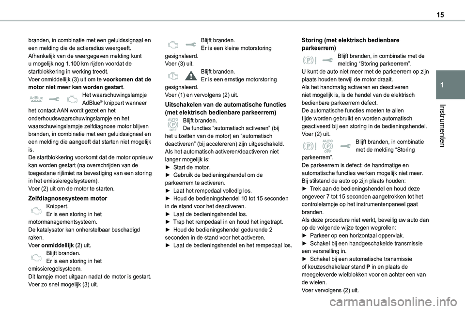 TOYOTA PROACE 2022 Instructieboekje (in Dutch) 15
Instrumenten
1
branden, in combinatie met een geluidssignaal en een melding die de actieradius weergeeft.Afhankelijk van de weergegeven melding kunt u mogelijk nog 1.100 km rijden voordat de startb TOYOTA PROACE 2022 Instructieboekje (in Dutch) 15
Instrumenten
1
branden, in combinatie met een geluidssignaal en een melding die de actieradius weergeeft.Afhankelijk van de weergegeven melding kunt u mogelijk nog 1.100 km rijden voordat de startb