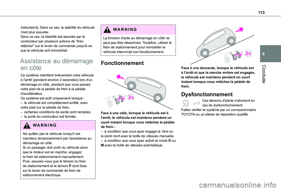 TOYOTA PROACE CITY 2020 Notices Demploi (in French) 11 3
Conduite
6
s'allume(nt). Dans ce cas, la stabilité du véhicule n'est plus assurée.Dans ce cas, la stabilité est assurée par le conducteur par plusieurs actions de "tirer-relâche TOYOTA PROACE CITY 2020 Notices Demploi (in French) 11 3
Conduite
6
s'allume(nt). Dans ce cas, la stabilité du véhicule n'est plus assurée.Dans ce cas, la stabilité est assurée par le conducteur par plusieurs actions de "tirer-relâche