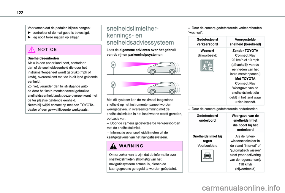 TOYOTA PROACE CITY 2020 Instructieboekje (in Dutch) 122
Voorkomen dat de pedalen blijven hangen:► controleer of de mat goed is bevestigd,► leg nooit twee matten op elkaar.
NOTIC E
SnelheidseenhedenAls u in een ander land bent, controleer dan of de TOYOTA PROACE CITY 2020 Instructieboekje (in Dutch) 122
Voorkomen dat de pedalen blijven hangen:► controleer of de mat goed is bevestigd,► leg nooit twee matten op elkaar.
NOTIC E
SnelheidseenhedenAls u in een ander land bent, controleer dan of de