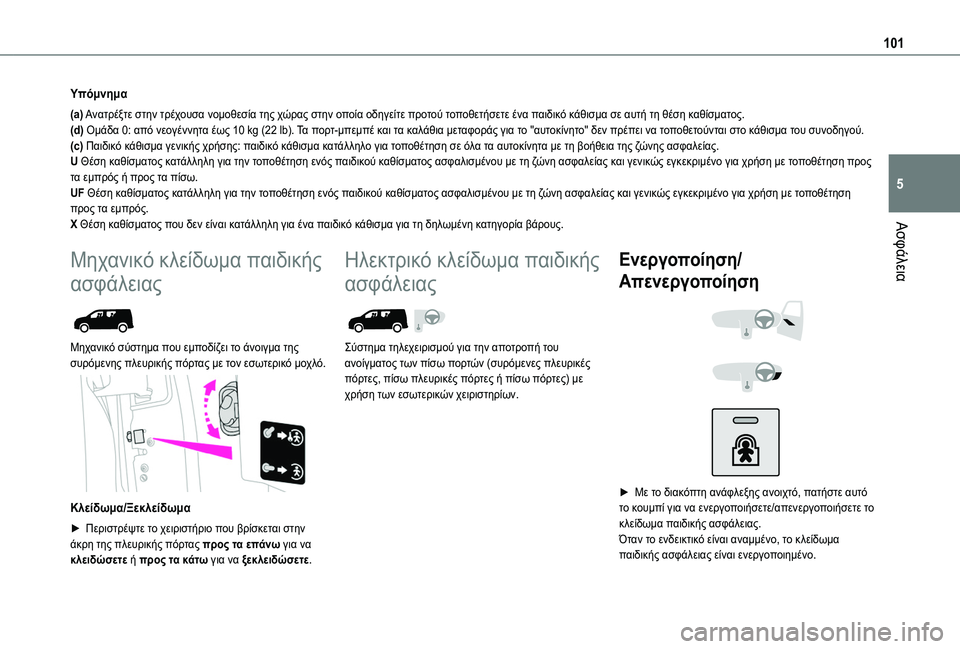 TOYOTA PROACE CITY 2020 ΟΔΗΓΌΣ ΧΡΉΣΗΣ (in Greek) 101
Ασφάλεια
5
Υπόμνημα
(a) Ανατρέξτε στην τρέχουσα νομοθεσία της χώρας στην οποία οδηγείτε προτού τοποθετήσετε TOYOTA PROACE CITY 2020 ΟΔΗΓΌΣ ΧΡΉΣΗΣ (in Greek) 101
Ασφάλεια
5
Υπόμνημα
(a) Ανατρέξτε στην τρέχουσα νομοθεσία της χώρας στην οποία οδηγείτε προτού τοποθετήσετε