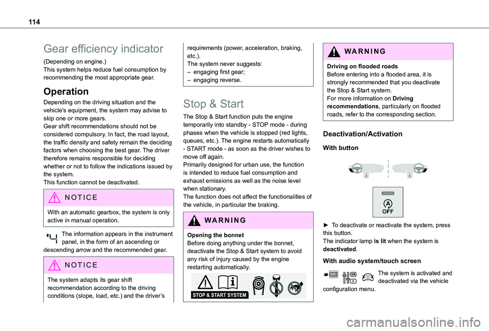 TOYOTA PROACE CITY 2021 Owners Manual 11 4
Gear efficiency indicator
(Depending on engine.)This system helps reduce fuel consumption by recommending the most appropriate gear.
Operation
Depending on the driving situation and the vehicle TOYOTA PROACE CITY 2021 Owners Manual 11 4
Gear efficiency indicator
(Depending on engine.)This system helps reduce fuel consumption by recommending the most appropriate gear.
Operation
Depending on the driving situation and the vehicle