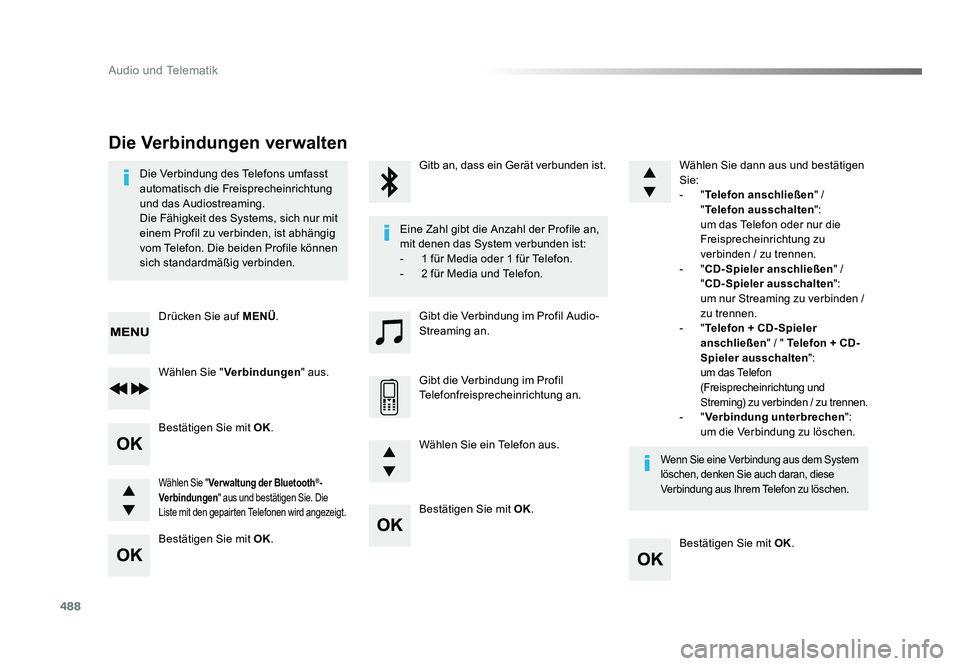 TOYOTA PROACE VERSO 2018 Betriebsanleitungen (in German) 488
Audio und Telematik
Proace_Verso_de_Chap10d_RD6_ed01-2016
Bestätigen Sie mit OK.
Bestätigen Sie mit OK.
Bestätigen Sie mit
OK.
Bestätigen Sie mit OK.
Die Verbindung des Telefons umfasst
aut TOYOTA PROACE VERSO 2018 Betriebsanleitungen (in German) 488
Audio und Telematik
Proace_Verso_de_Chap10d_RD6_ed01-2016
Bestätigen Sie mit OK.
Bestätigen Sie mit OK.
Bestätigen Sie mit
OK.
Bestätigen Sie mit OK.
Die Verbindung des Telefons umfasst
aut