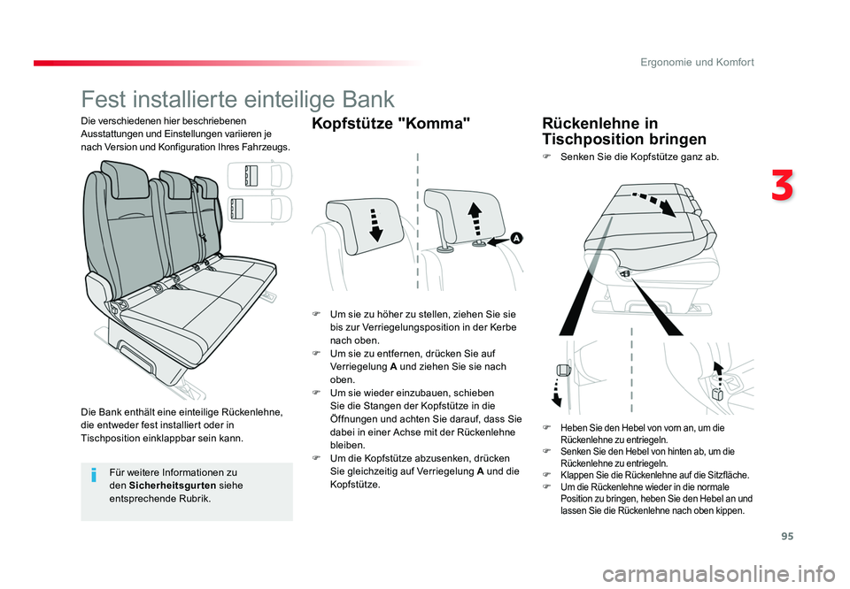 TOYOTA PROACE VERSO 2018 Betriebsanleitungen (in German) 95
3
Ergonomie und Komfort
Proace_Verso_de_Chap03_ergonomie-et-confort_ed01-2016
Fest installierte einteilige Bank
F Um sie zu höher zu stellen, ziehen Sie sie bis zur Verriegelungsposition in der K TOYOTA PROACE VERSO 2018 Betriebsanleitungen (in German) 95
3
Ergonomie und Komfort
Proace_Verso_de_Chap03_ergonomie-et-confort_ed01-2016
Fest installierte einteilige Bank
F Um sie zu höher zu stellen, ziehen Sie sie bis zur Verriegelungsposition in der K