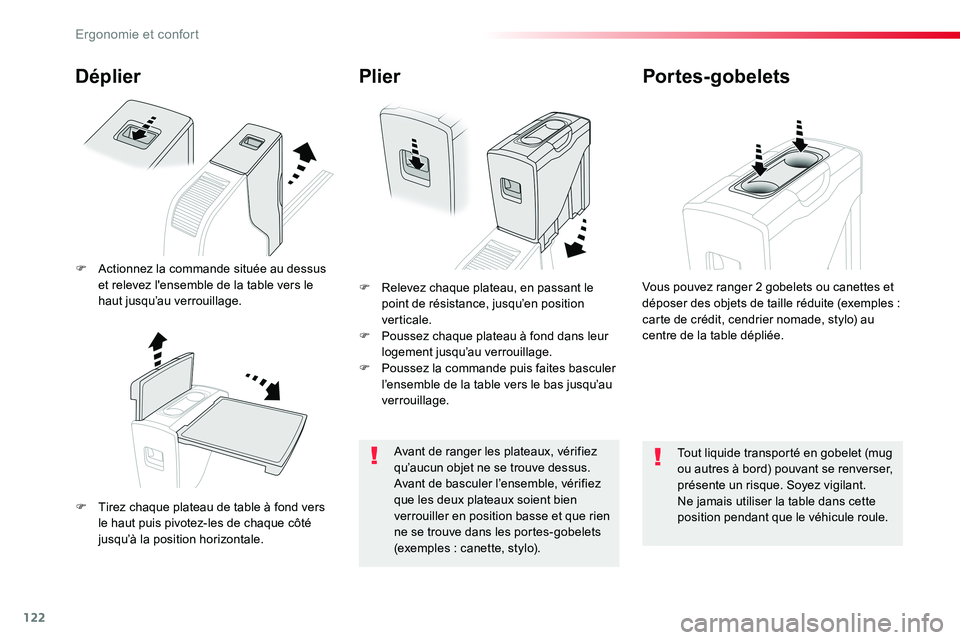 TOYOTA PROACE VERSO 2018 Notices Demploi (in French) 122
Déplier
F Tirez chaque plateau de table à fond vers le haut puis pivotez-les de chaque côté jusqu’à la position horizontale.
F Relevez chaque plateau, en passant le point de résistance, ju TOYOTA PROACE VERSO 2018 Notices Demploi (in French) 122
Déplier
F Tirez chaque plateau de table à fond vers le haut puis pivotez-les de chaque côté jusqu’à la position horizontale.
F Relevez chaque plateau, en passant le point de résistance, ju