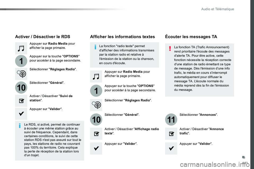 TOYOTA PROACE VERSO 2018 Notices Demploi (in French) 441
1
110
1011
Appuyer sur Radio Media pour afficher la page primaire.
Appuyer sur Radio Media pour afficher la page primaire.
Appuyer sur la touche "OPTIONS"
pour accéder à la page seconda TOYOTA PROACE VERSO 2018 Notices Demploi (in French) 441
1
110
1011
Appuyer sur Radio Media pour afficher la page primaire.
Appuyer sur Radio Media pour afficher la page primaire.
Appuyer sur la touche "OPTIONS"
pour accéder à la page seconda