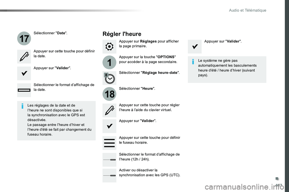 TOYOTA PROACE VERSO 2018 Notices Demploi (in French) 467
1
17
18
Appuyer sur Réglages pour afficher la page primaire.
Appuyer sur la touche "OPTIONS" pour accéder à la page secondaire.
Sélectionner "Date".
Sélectionner "Heure TOYOTA PROACE VERSO 2018 Notices Demploi (in French) 467
1
17
18
Appuyer sur Réglages pour afficher la page primaire.
Appuyer sur la touche "OPTIONS" pour accéder à la page secondaire.
Sélectionner "Date".
Sélectionner "Heure