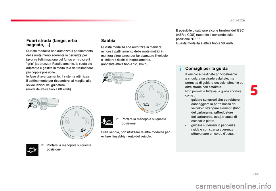 TOYOTA PROACE VERSO 2018  Manuale duso (in Italian) 163
5
Sicurezza
Spacetourer-VP_it_Chap05_securite_ed01-2016
Questa modalità che autorizza il pattinamento 
della ruota meno aderente in partenza per 
favorire l'eliminazione del fango e ritrovare