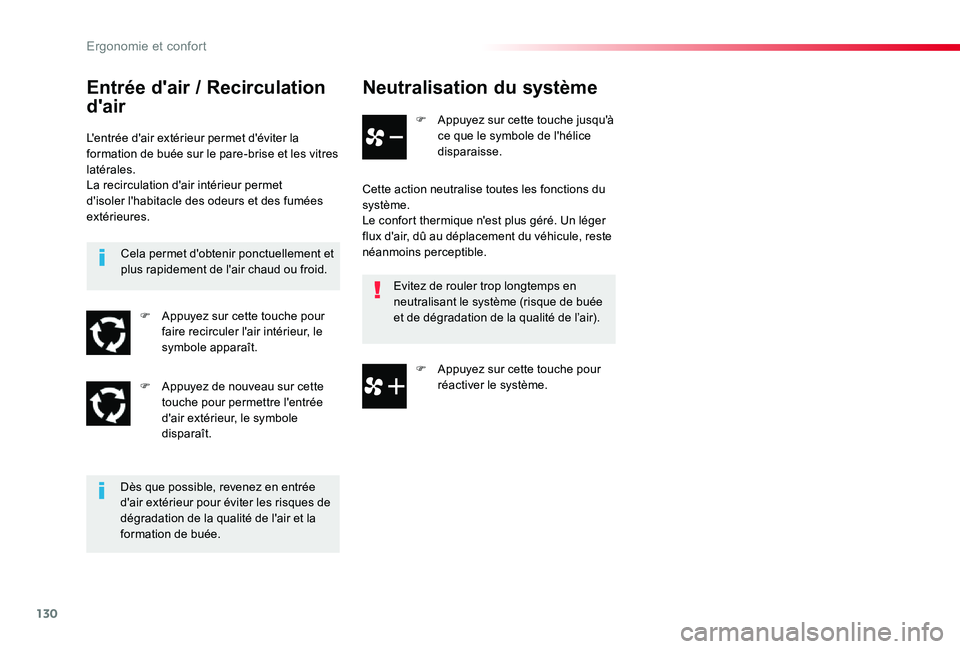 TOYOTA PROACE VERSO 2019 Notices Demploi (in French) 130
Neutralisation du système
F Appuyez sur cette touche jusqu'à ce que le symbole de l'hélice disparaisse.
Cette action neutralise toutes les fonctions du système.Le confort thermique n TOYOTA PROACE VERSO 2019 Notices Demploi (in French) 130
Neutralisation du système
F Appuyez sur cette touche jusqu'à ce que le symbole de l'hélice disparaisse.
Cette action neutralise toutes les fonctions du système.Le confort thermique n