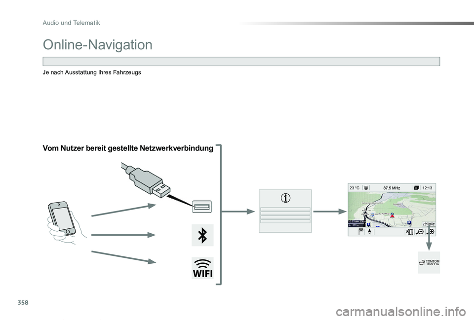TOYOTA PROACE VERSO 2019  Betriebsanleitungen (in German) 358
12:13
23 °C
Proace_Verso_de_Chap10b_NAC-1_ed01-2019
Online-Navigation
Vom Nutzer bereit gestellte Netzwerkverbindung
Je nach Ausstattung Ihres Fahrzeugs 
Audio und Telematik  