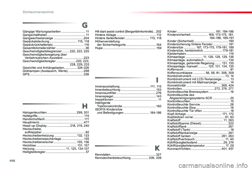 TOYOTA PROACE VERSO 2019  Betriebsanleitungen (in German) 498
Proace_Verso_de_Chap11_index-alpha_ed01-2019
Kinder .............................................181, 18 4-18 6Kindersicherheit ....................169, 173-175, 181,  18 4-18 6, 189-191Kinder (Si