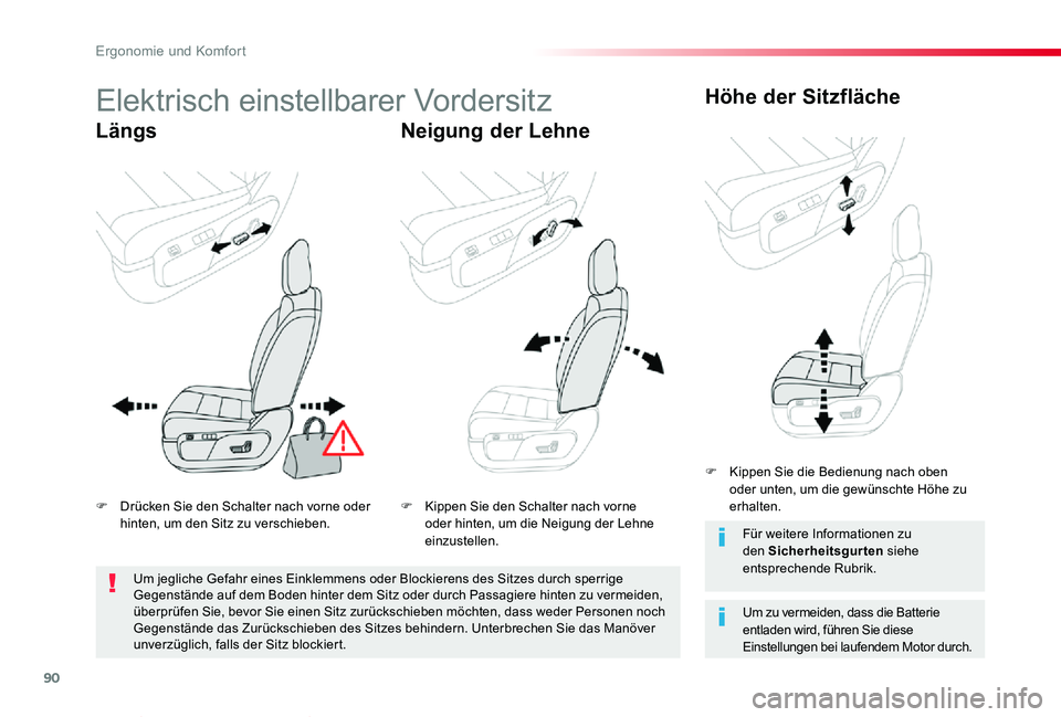 TOYOTA PROACE VERSO 2019 Betriebsanleitungen (in German) 90
Proace_Verso_de_Chap03_ergonomie-et-confort_ed01-2019
Elektrisch einstellbarer Vordersitz
LängsNeigung der Lehne
Höhe der Sitzfläche
Um zu vermeiden, dass die Batterie entladen wird, führen Sie TOYOTA PROACE VERSO 2019 Betriebsanleitungen (in German) 90
Proace_Verso_de_Chap03_ergonomie-et-confort_ed01-2019
Elektrisch einstellbarer Vordersitz
LängsNeigung der Lehne
Höhe der Sitzfläche
Um zu vermeiden, dass die Batterie entladen wird, führen Sie