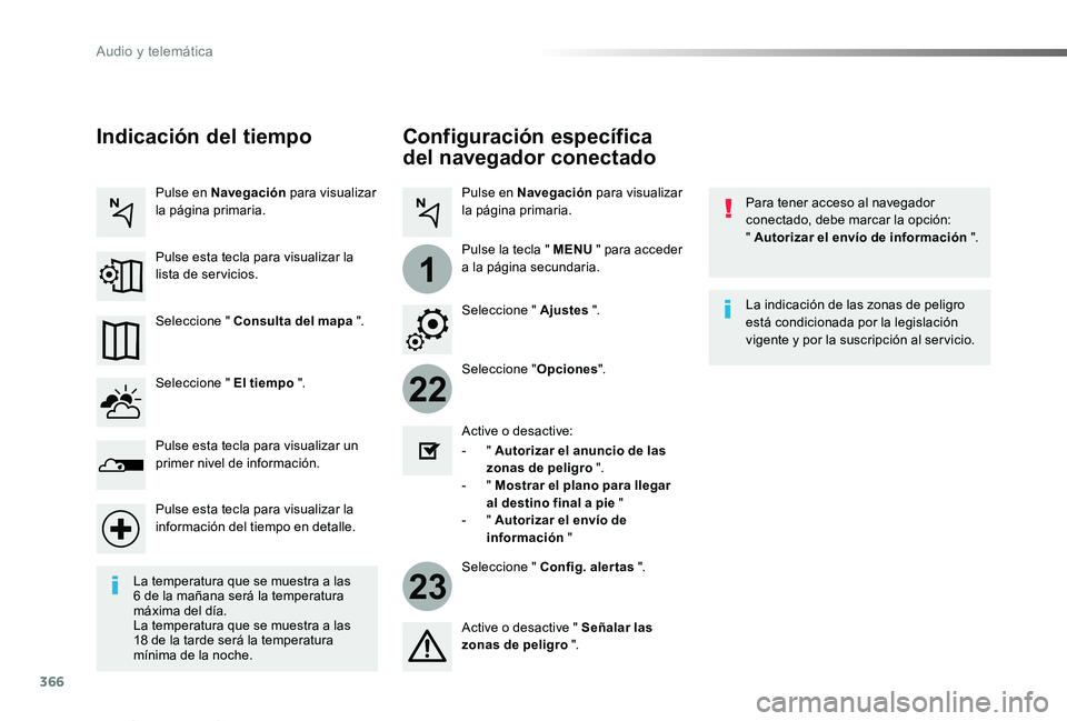TOYOTA PROACE VERSO 2019 Manuale de Empleo (in Spanish) 366
22
23
1
ProaceVerso_es_Chap10b_NAC-1_ed01-2019
Configuración específica
del navegador conectado
Para tener acceso al navegador conectado, debe marcar la opción: " Autorizar el envío de i TOYOTA PROACE VERSO 2019 Manuale de Empleo (in Spanish) 366
22
23
1
ProaceVerso_es_Chap10b_NAC-1_ed01-2019
Configuración específica
del navegador conectado
Para tener acceso al navegador conectado, debe marcar la opción: " Autorizar el envío de i