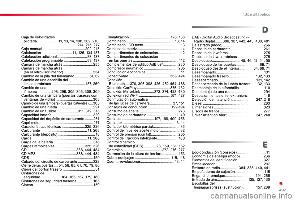 TOYOTA PROACE VERSO 2019 Manuale de Empleo (in Spanish) 497
ProaceVerso_es_Chap11_index-alpha_ed01-2019
Climatización.........................................128, 13 6Combinado ................................................13, 14Combinado LCD texto..... TOYOTA PROACE VERSO 2019 Manuale de Empleo (in Spanish) 497
ProaceVerso_es_Chap11_index-alpha_ed01-2019
Climatización.........................................128, 13 6Combinado ................................................13, 14Combinado LCD texto.....