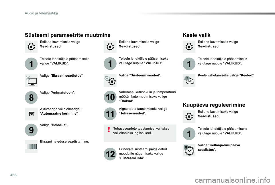TOYOTA PROACE VERSO 2019  Kasutusjuhend (in Estonian) 466
111
10
11
12
8
91
Proace verso_et_Chap10c_RCC-1_ed01-2019
Esilehe kuvamiseks valige Seadistused.Esilehe kuvamiseks valige Seadistused.Esilehe kuvamiseks valige Seadistused.
Teisele leheküljele p