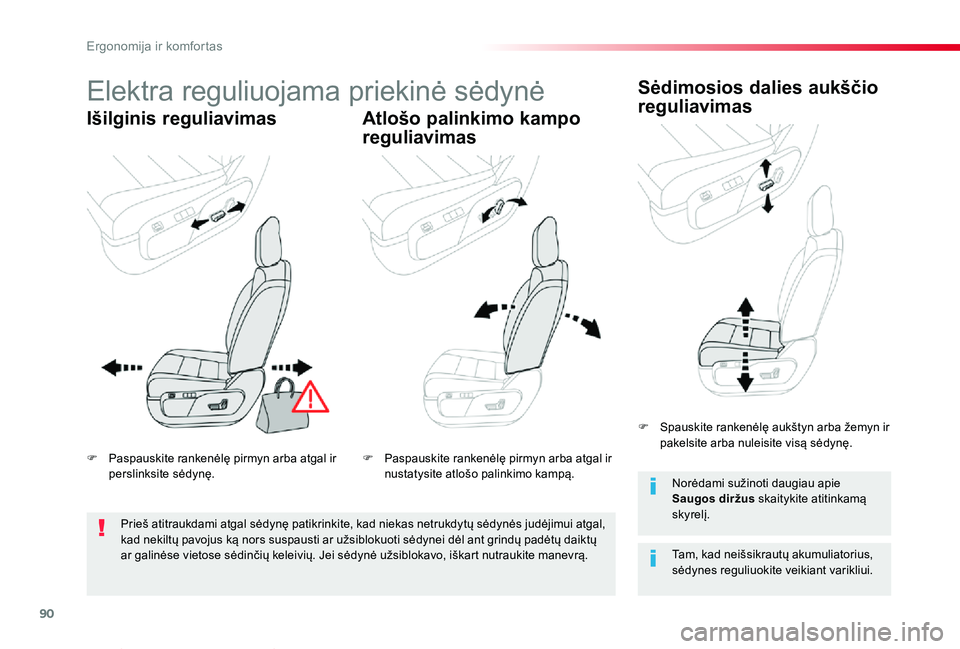 TOYOTA PROACE VERSO 2019 Eksploatavimo vadovas (in Lithuanian) 90
Proace verso_LT_Chap03_ergonomie-et-confort_ed01-2019
Elektra reguliuojama priekinė sėdynė
Išilginis reguliavimasAtlošo palinkimo kampo
reguliavimas
Sėdimosios dalies aukščio
reguliavimas TOYOTA PROACE VERSO 2019 Eksploatavimo vadovas (in Lithuanian) 90
Proace verso_LT_Chap03_ergonomie-et-confort_ed01-2019
Elektra reguliuojama priekinė sėdynė
Išilginis reguliavimasAtlošo palinkimo kampo
reguliavimas
Sėdimosios dalies aukščio
reguliavimas