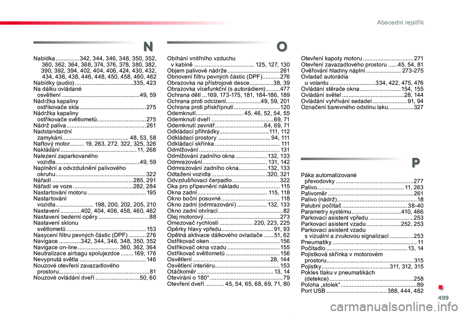 TOYOTA PROACE VERSO 2019 Návod na použití (in Czech) 499
Proace verso_cs_Chap11_index-alpha_ed01-2019
Nabídka ...............342, 344, 346, 348, 350, 352, 360, 362, 364, 368, 3 74, 376, 378, 380, 382, 390, 392, 394, 402, 404, 406, 424, 430, 432, 434, 4 TOYOTA PROACE VERSO 2019 Návod na použití (in Czech) 499
Proace verso_cs_Chap11_index-alpha_ed01-2019
Nabídka ...............342, 344, 346, 348, 350, 352, 360, 362, 364, 368, 3 74, 376, 378, 380, 382, 390, 392, 394, 402, 404, 406, 424, 430, 432, 434, 4