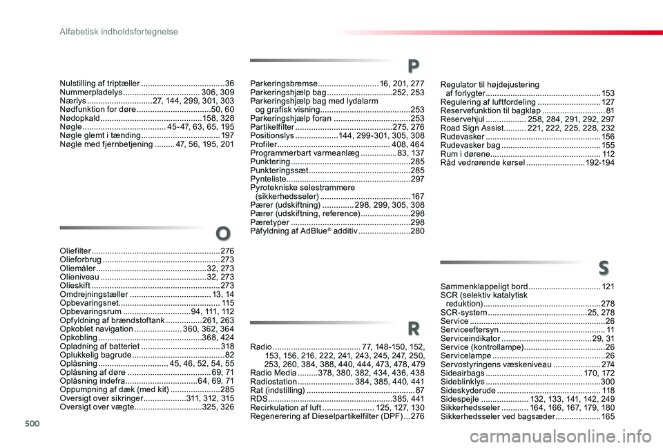TOYOTA PROACE VERSO 2019 Brugsanvisning (in Danish) 500
ProaceVerso_da_Chap11_index-alpha_ed01-2019
Regulator til højdejustering af forlygter ...................................................15 3Regulering af luftfordeling ......................... TOYOTA PROACE VERSO 2019 Brugsanvisning (in Danish) 500
ProaceVerso_da_Chap11_index-alpha_ed01-2019
Regulator til højdejustering af forlygter ...................................................15 3Regulering af luftfordeling .........................