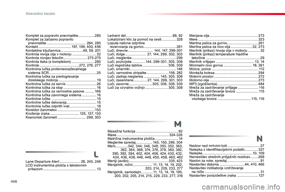TOYOTA PROACE VERSO 2019 Navodila Za Uporabo (in Slovenian) 498
Proace Verso_sl_Chap11_index-alpha_ed01-2018
Menjava olja ..................................................273Mere ..............................................................323Merilna palica TOYOTA PROACE VERSO 2019 Navodila Za Uporabo (in Slovenian) 498
Proace Verso_sl_Chap11_index-alpha_ed01-2018
Menjava olja ..................................................273Mere ..............................................................323Merilna palica