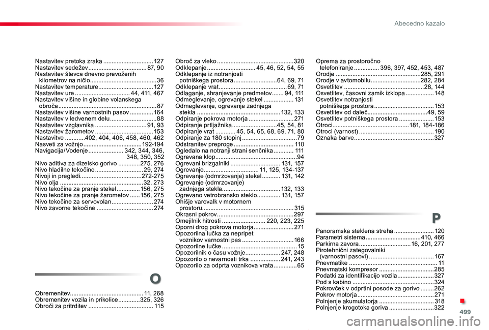 TOYOTA PROACE VERSO 2019 Navodila Za Uporabo (in Slovenian) 499
Proace Verso_sl_Chap11_index-alpha_ed01-2018
Nastavitev pretoka zraka ..............................127Nastavitev sedežev ...................................87, 90Nastavitev števca dnevno prevo TOYOTA PROACE VERSO 2019 Navodila Za Uporabo (in Slovenian) 499
Proace Verso_sl_Chap11_index-alpha_ed01-2018
Nastavitev pretoka zraka ..............................127Nastavitev sedežev ...................................87, 90Nastavitev števca dnevno prevo