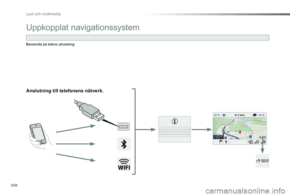 TOYOTA PROACE VERSO 2019  Bruksanvisningar (in Swedish) 358
12:13
23 °C
Proace verso_sv_Chap10b_NAC-1_ed01-2019
Uppkopplat navigationssystem
Anslutning till telefonens nätverk.
Beroende på bilens utrustning 
Ljud och multimedia  