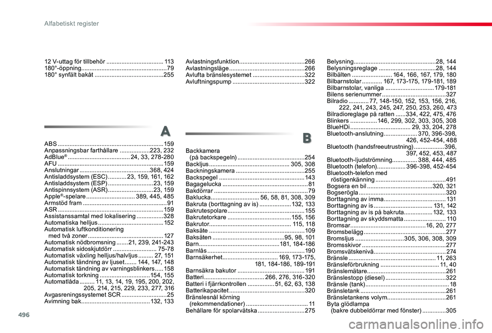 TOYOTA PROACE VERSO 2019 Bruksanvisningar (in Swedish) 496
Proace verso_sv_Chap11_index-alpha_ed01-2019
12 V-uttag för tillbehör ..................................113180°-öppning ...................................................79180° synfält bakà TOYOTA PROACE VERSO 2019 Bruksanvisningar (in Swedish) 496
Proace verso_sv_Chap11_index-alpha_ed01-2019
12 V-uttag för tillbehör ..................................113180°-öppning ...................................................79180° synfält bakÃ