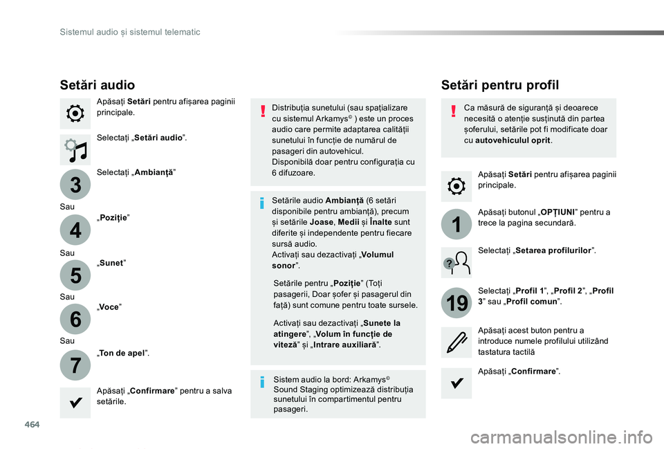 TOYOTA PROACE VERSO 2019 Manual de utilizare (in Romanian) 464
3
4
5
6
7
1
19
Proace_Verso_RO_Chap10c_RCC-1_ed01-2019
Apăsați Setări pentru afișarea paginii principale.
Setări pentru profilSetări audio
Apăsați Setări pentru afișarea paginii principa TOYOTA PROACE VERSO 2019 Manual de utilizare (in Romanian) 464
3
4
5
6
7
1
19
Proace_Verso_RO_Chap10c_RCC-1_ed01-2019
Apăsați Setări pentru afișarea paginii principale.
Setări pentru profilSetări audio
Apăsați Setări pentru afișarea paginii principa