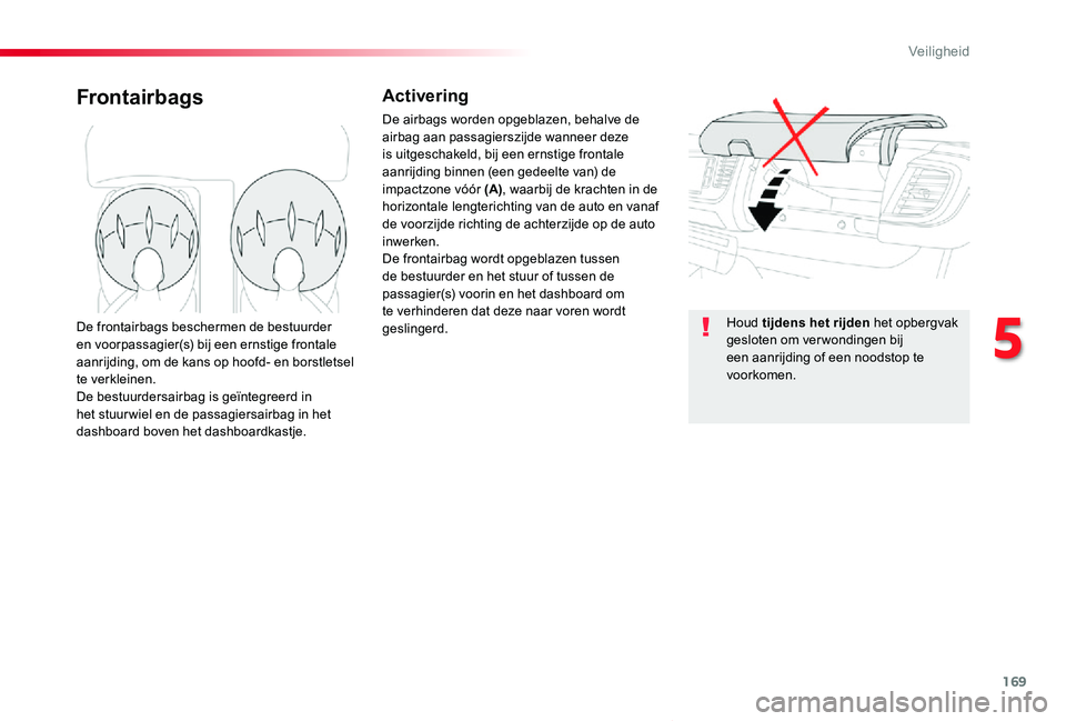 TOYOTA PROACE VERSO 2019 Instructieboekje (in Dutch) 169
ProaceVerso_nl_Chap05_securite_ed01-2019
FrontairbagsActivering
De airbags worden opgeblazen, behalve de airbag aan passagierszijde wanneer deze is uitgeschakeld, bij een ernstige frontale aanrijd TOYOTA PROACE VERSO 2019 Instructieboekje (in Dutch) 169
ProaceVerso_nl_Chap05_securite_ed01-2019
FrontairbagsActivering
De airbags worden opgeblazen, behalve de airbag aan passagierszijde wanneer deze is uitgeschakeld, bij een ernstige frontale aanrijd
