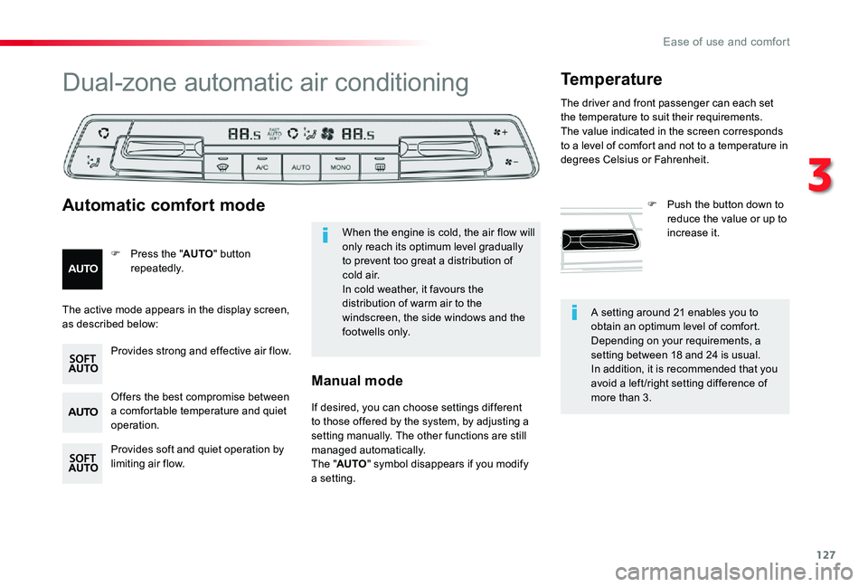 TOYOTA PROACE VERSO 2020 Owners Manual 127
A setting around 21 enables you to obtain an optimum level of comfort. Depending on your requirements, a setting between 18 and 24 is usual.In addition, it is recommended that you avoid a left /ri TOYOTA PROACE VERSO 2020 Owners Manual 127
A setting around 21 enables you to obtain an optimum level of comfort. Depending on your requirements, a setting between 18 and 24 is usual.In addition, it is recommended that you avoid a left /ri