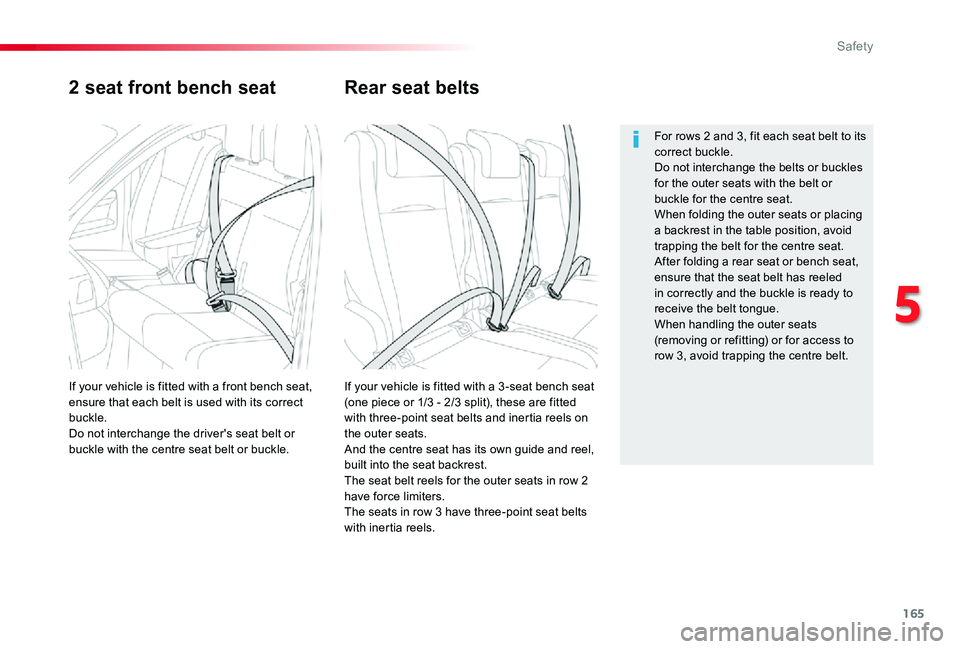 TOYOTA PROACE VERSO 2020 Owners Manual 165
2 seat front bench seat
If your vehicle is fitted with a 3 -seat bench seat (one piece or 1/3 - 2/3 split), these are fitted with three-point seat belts and inertia reels on the outer seats.And th TOYOTA PROACE VERSO 2020 Owners Manual 165
2 seat front bench seat
If your vehicle is fitted with a 3 -seat bench seat (one piece or 1/3 - 2/3 split), these are fitted with three-point seat belts and inertia reels on the outer seats.And th