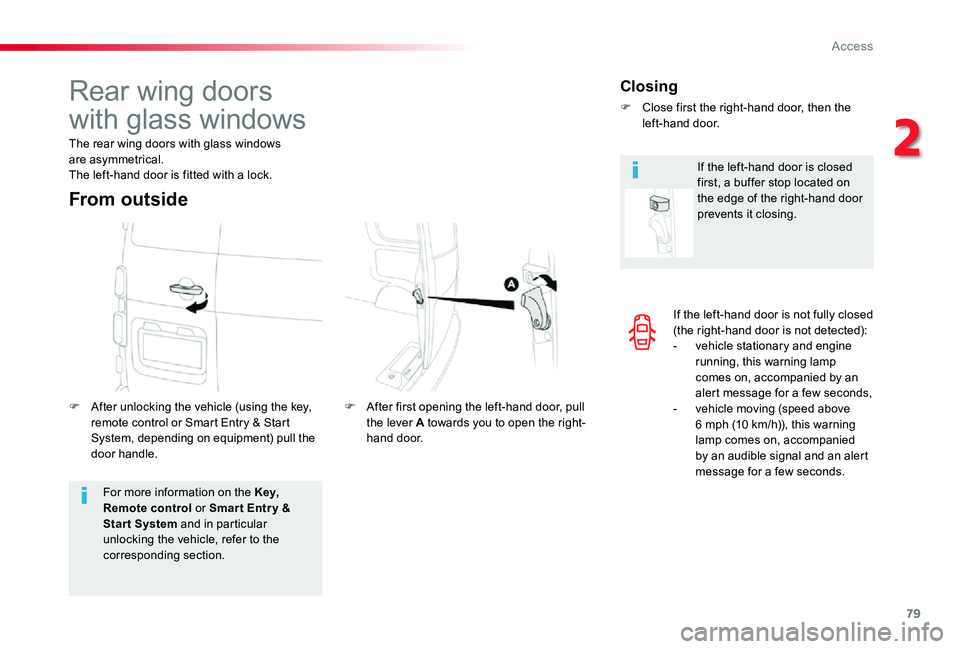 TOYOTA PROACE VERSO 2020 Manual PDF 79
If the left-hand door is not fully closed (the right-hand door is not detected):- vehicle stationary and engine running, this warning lamp comes on, accompanied by an alert message for a few second TOYOTA PROACE VERSO 2020 Manual PDF 79
If the left-hand door is not fully closed (the right-hand door is not detected):- vehicle stationary and engine running, this warning lamp comes on, accompanied by an alert message for a few second