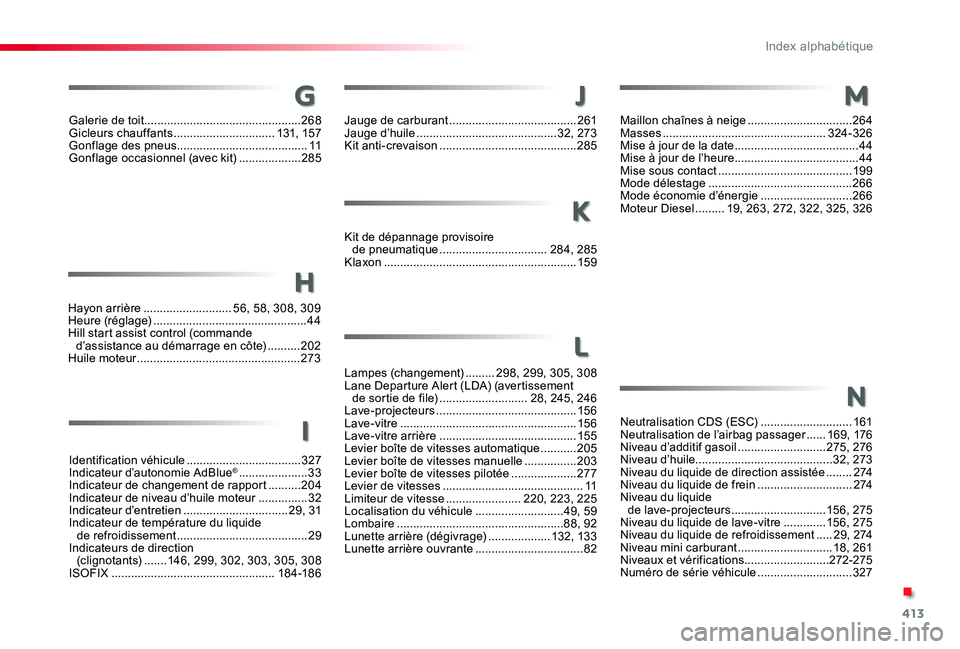 TOYOTA PROACE VERSO 2020 Notices Demploi (in French) 413
Galerie de toit ................................................268Gicleurs chauffants ...............................131, 157Gonflage des pneus ........................................11Gonflage TOYOTA PROACE VERSO 2020 Notices Demploi (in French) 413
Galerie de toit ................................................268Gicleurs chauffants ...............................131, 157Gonflage des pneus ........................................11Gonflage