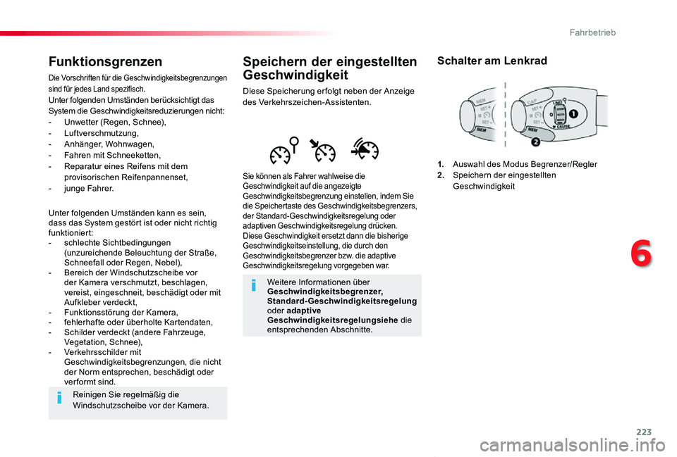 TOYOTA PROACE VERSO 2020 Betriebsanleitungen (in German) 223
Proace_Verso_de_Chap06_conduite_ed2019_V02
Speichern der eingestellten
Geschwindigkeit
Diese Speicherung erfolgt neben der Anzeige des Verkehrszeichen-Assistenten.
Sie können als Fahrer wahlweis TOYOTA PROACE VERSO 2020 Betriebsanleitungen (in German) 223
Proace_Verso_de_Chap06_conduite_ed2019_V02
Speichern der eingestellten
Geschwindigkeit
Diese Speicherung erfolgt neben der Anzeige des Verkehrszeichen-Assistenten.
Sie können als Fahrer wahlweis