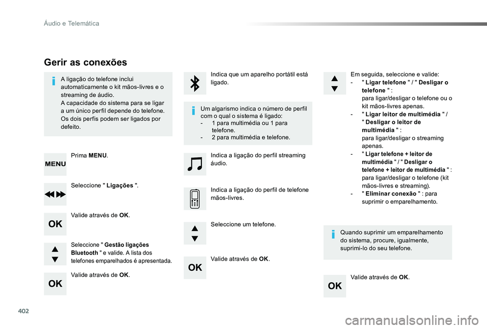 TOYOTA PROACE VERSO 2020 Manual de utilização (in Portuguese) 402
ProaceVerso_pt_Chap10d_RD6_ed2019_V02
Valide através de OK.
Valide através de OK.
Valide através de OK.
Valide através de OK.
A ligação do telefone inclui automaticamente o kit mãos-livres TOYOTA PROACE VERSO 2020 Manual de utilização (in Portuguese) 402
ProaceVerso_pt_Chap10d_RD6_ed2019_V02
Valide através de OK.
Valide através de OK.
Valide através de OK.
Valide através de OK.
A ligação do telefone inclui automaticamente o kit mãos-livres
